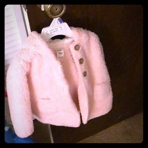Baby Girl’s Baby Pink Sherpa Coat from Carter’s!